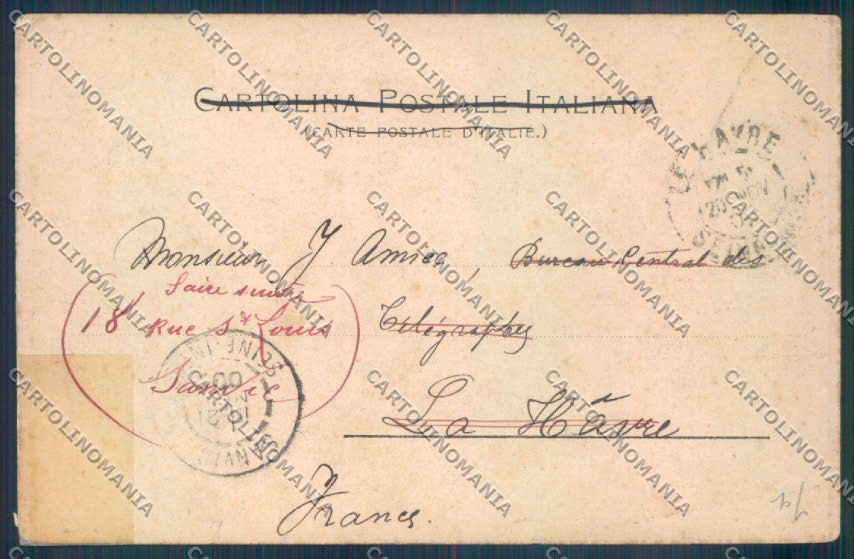Catania Città Elefante PIEGA RIPARATA cartolina ZB8756 – retro