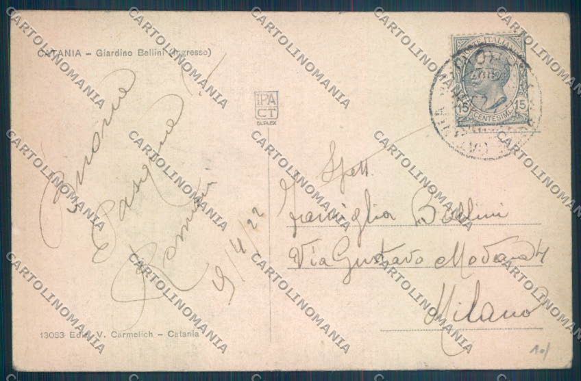 Catania Città cartolina ZB8794 – retro