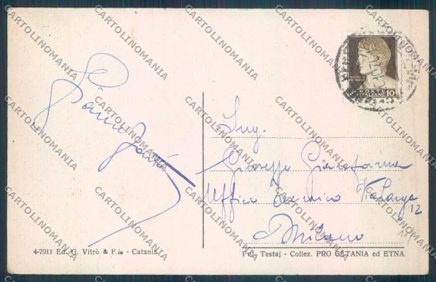 Catania Città Vulcano Etna cartolina ZB8826 – retro