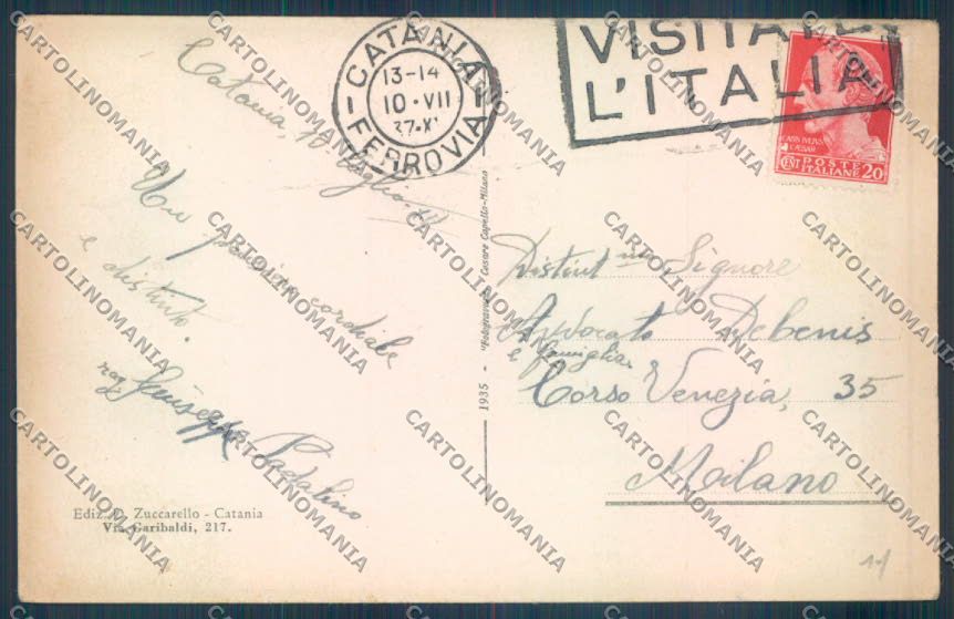 Catania Città Università cartolina ZB8837 – retro
