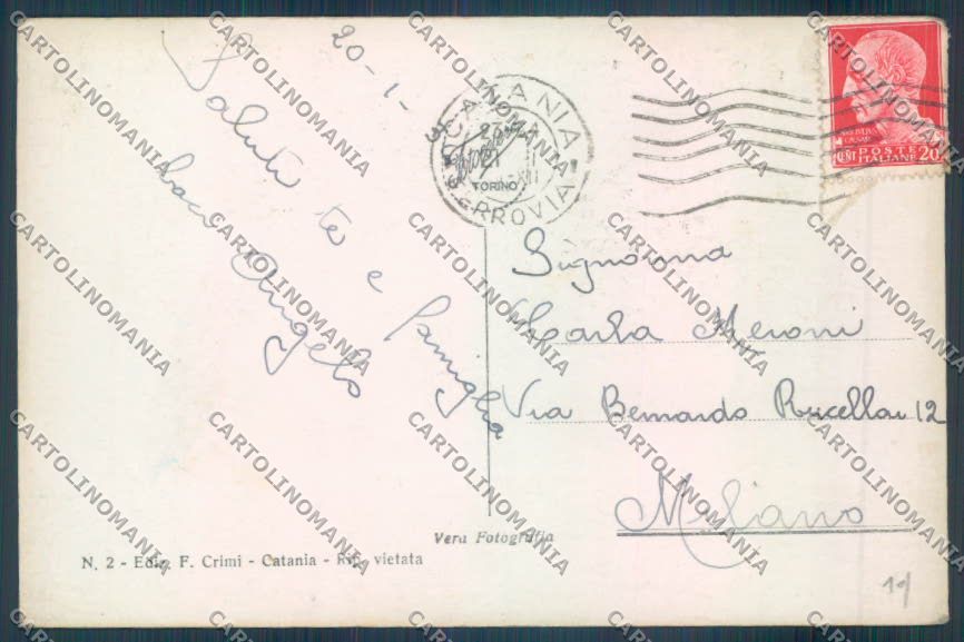Catania Città Foto cartolina ZB8857 – retro