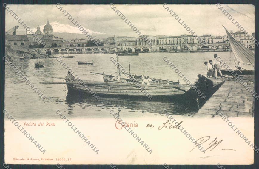 Catania Città Porto PIEGHINE cartolina ZB8858 – fronte