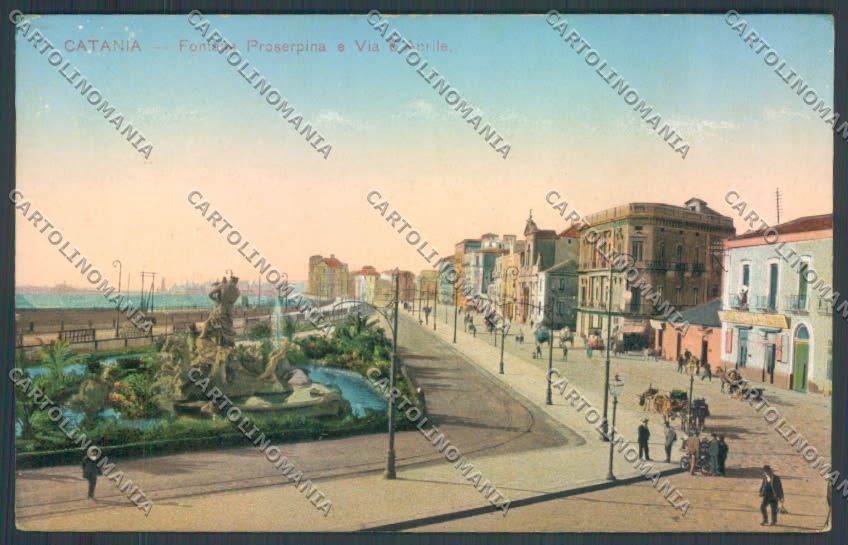 Catania Città Fontana Proserpina cartolina ZB8872 – fronte