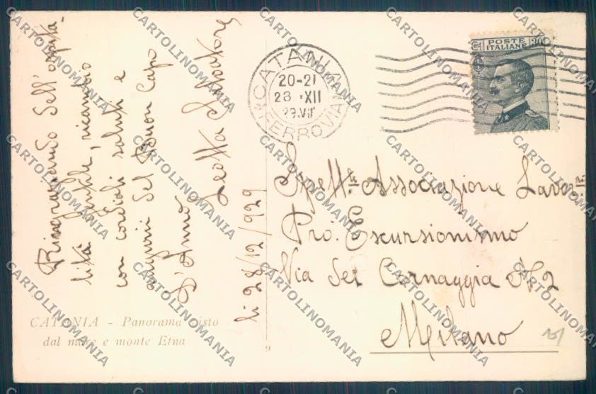 Catania Città cartolina ZB8882 – retro
