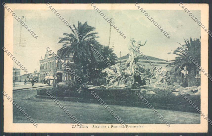 Catania Città Stazione PIEGHINA cartolina ZB8887 – fronte