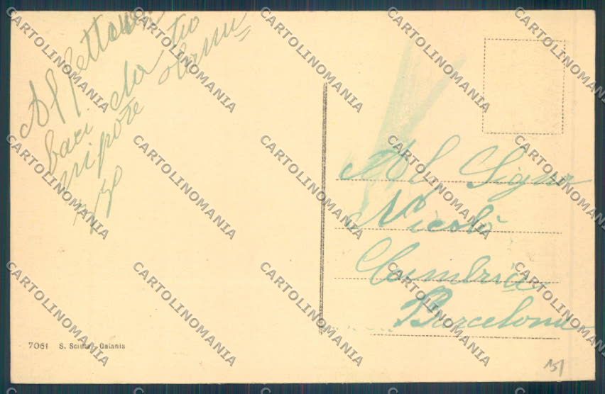 Catania Città Teatro Bellini cartolina ZB8889 – retro