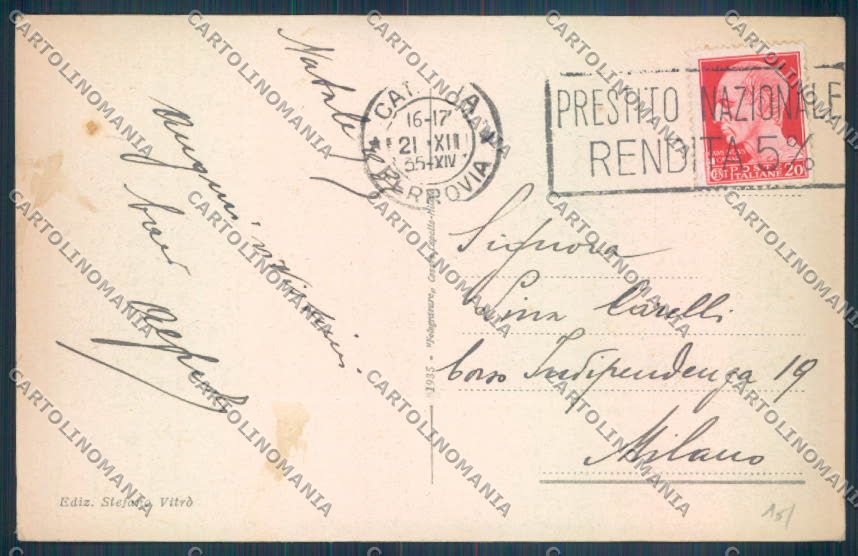 Catania Città Teatro Bellini cartolina ZB8890 – retro