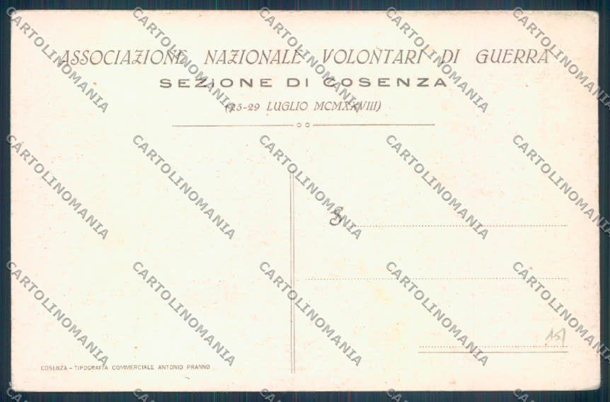 Cosenza Città Associazione Volontari di Guerra cartolina ZB8904 – retro