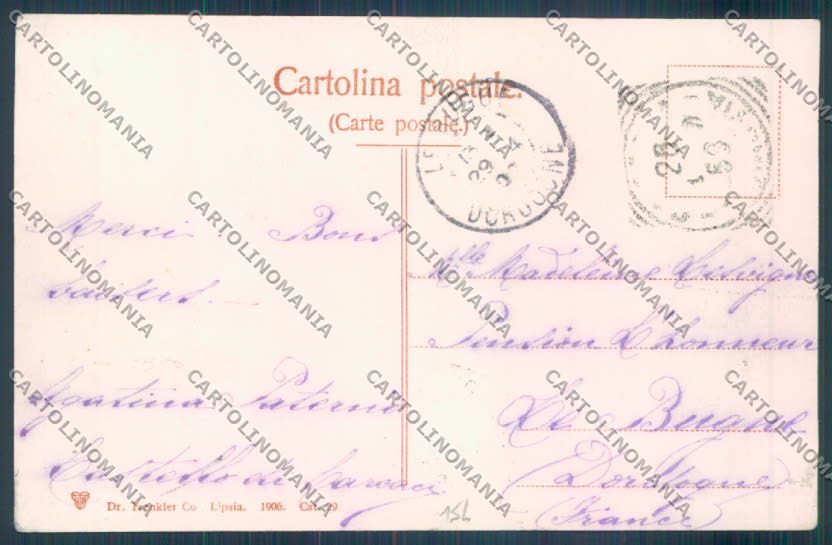 Catania Città Piazza Cavour TRACCE UMIDO cartolina ZB8908 – retro