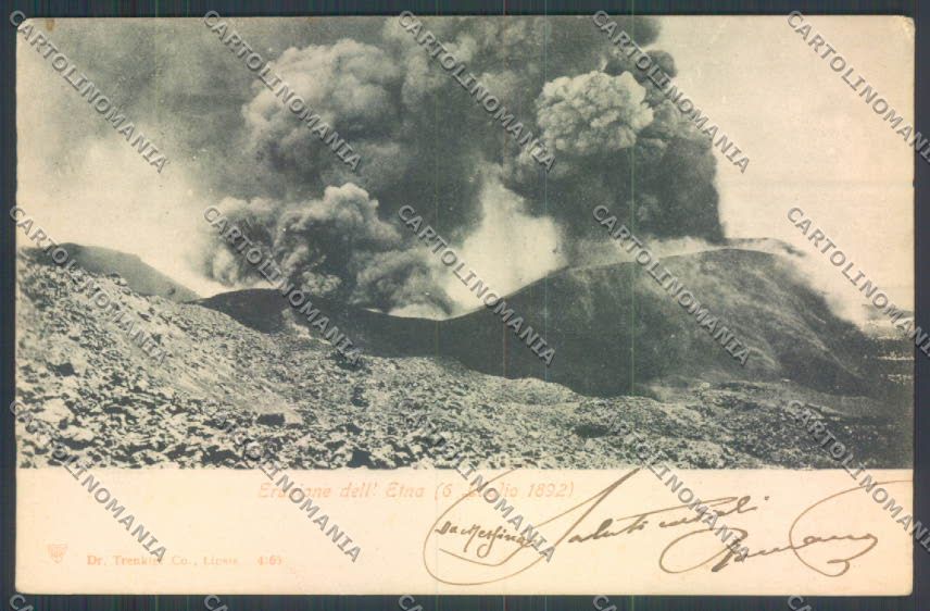 Catania Città Vulcano Etna PIEGHINA cartolina ZB8922 – fronte