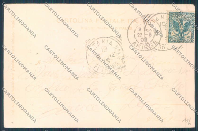 Catania Città Via Stesicorea TRACCE UMIDO cartolina ZB8924 – retro