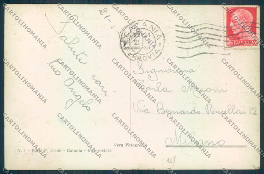 Catania Città Porto STRAPPINI Foto cartolina ZB8944 – retro