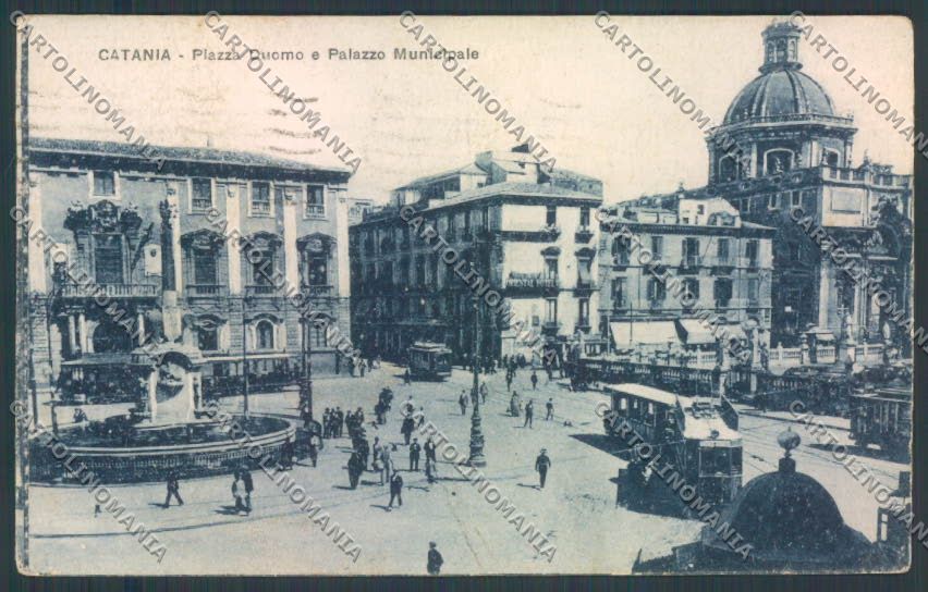 Catania Città Tram cartolina ZB8966 – fronte