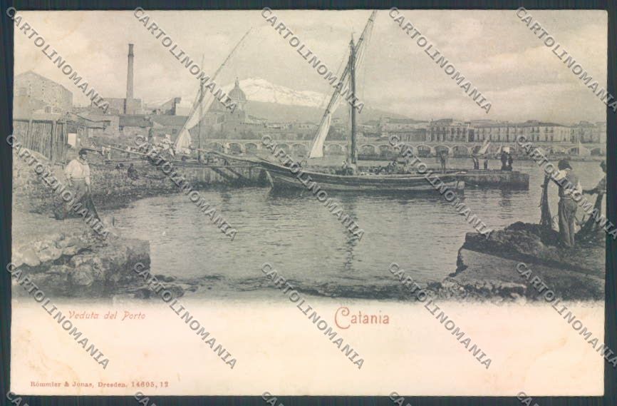 Catania Città Porto SCOLLATA cartolina ZB8972 – fronte