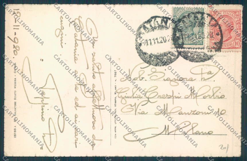 Catania Città cartolina ZB8974 – retro