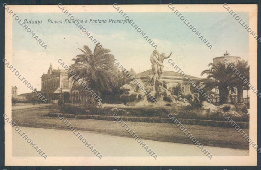 Catania Città Stazione cartolina ZB8975 – fronte