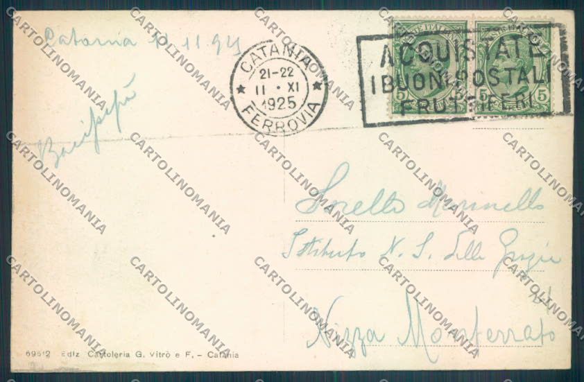 Catania Città cartolina ZB8978 – retro
