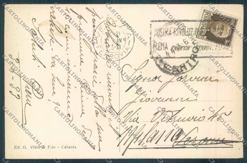 Catania Città PIEGHINA cartolina ZB8988 – retro
