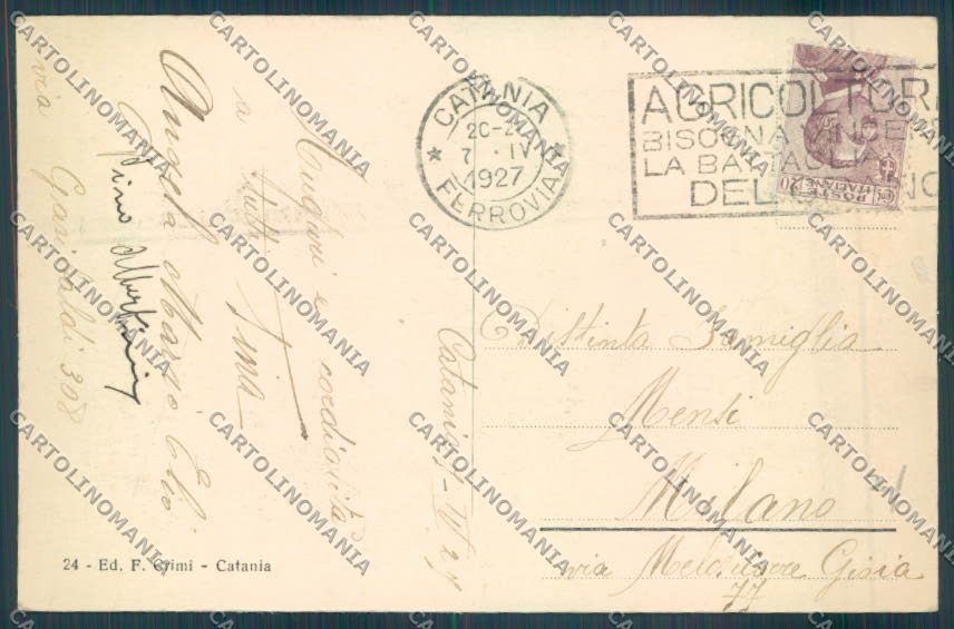 Catania Città Anfiteatro cartolina ZB8991 – retro