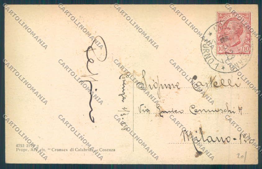 Cosenza Città cartolina ZB9006 – retro
