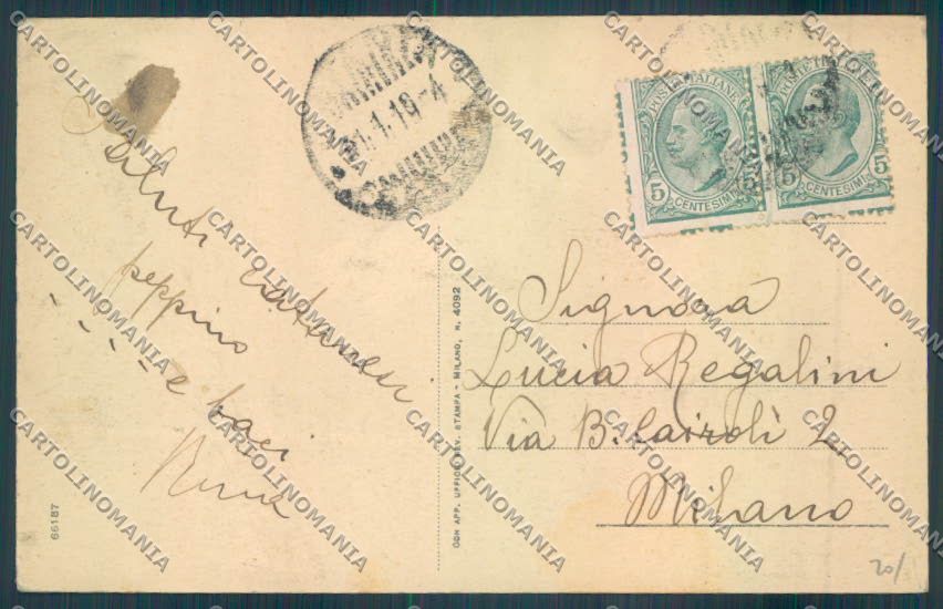 Catania Città Villa Bellini PIEGATA cartolina ZB9037 – retro