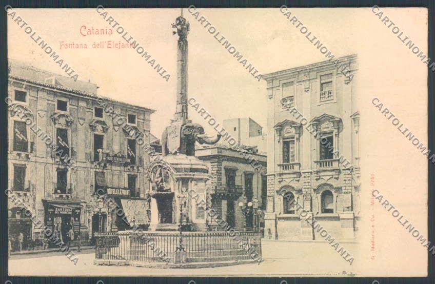 Catania Città Piazza Elefante cartolina ZB9044 – fronte