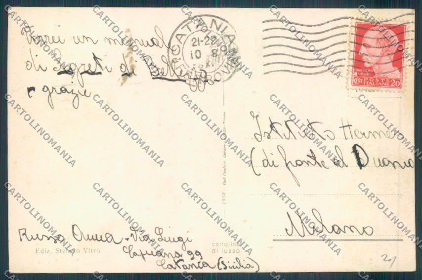 Catania Città Foto cartolina ZB9057 – retro