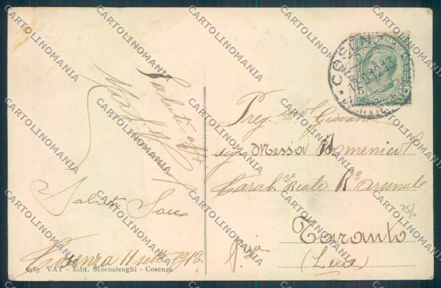 Cosenza Città Stazione Casa Operaia cartolina ZB9065 – retro