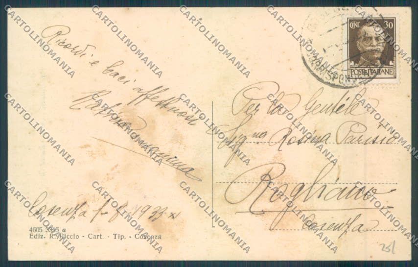 Cosenza Città cartolina ZB9068 – retro