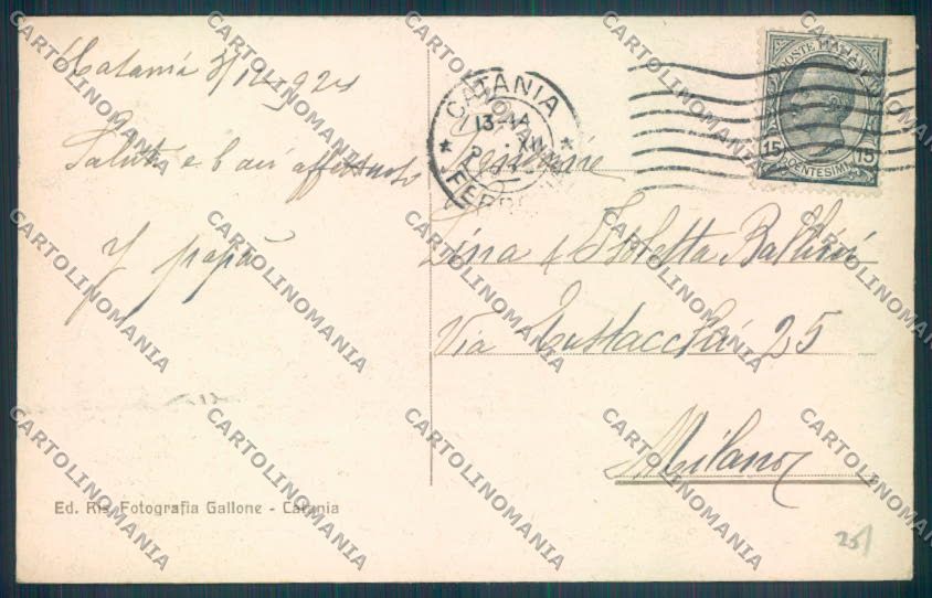 Catania Città cartolina ZB9074 – retro