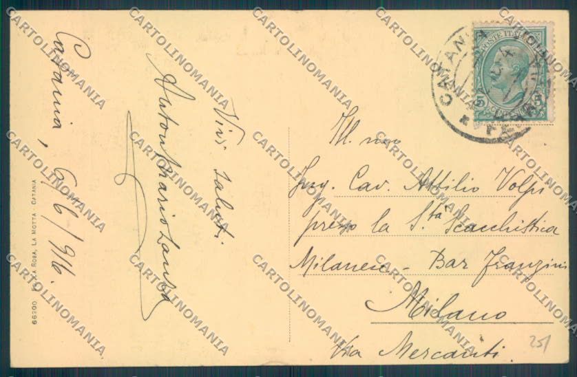 Catania Città cartolina ZB9077 – retro