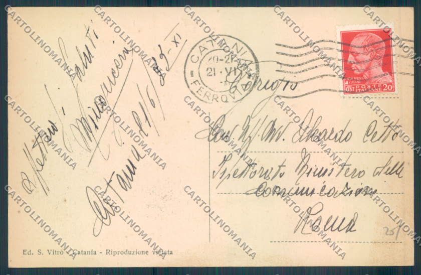 Catania Città cartolina ZB9079 – retro