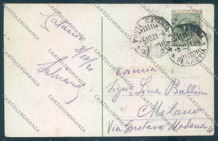 Catania Città Via Stesicorea cartolina ZB9084 – retro