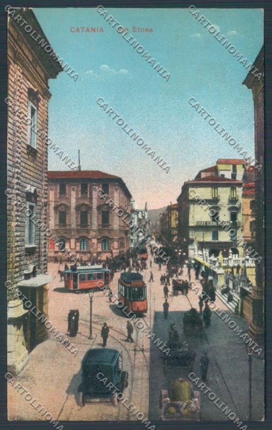 Catania Città Via Etnea Tram cartolina ZB9085 – fronte