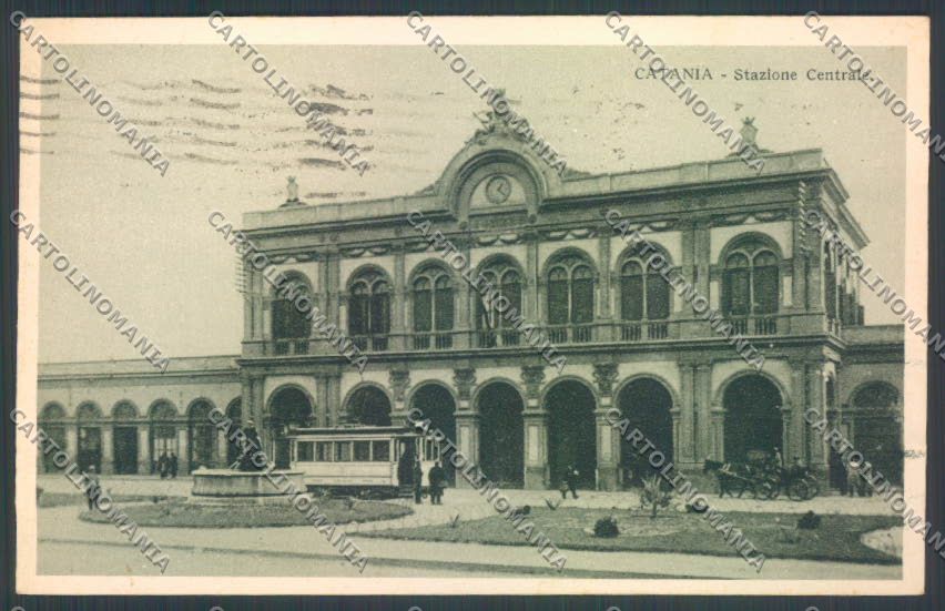 Catania Città Stazione Tram cartolina ZB9095 – fronte