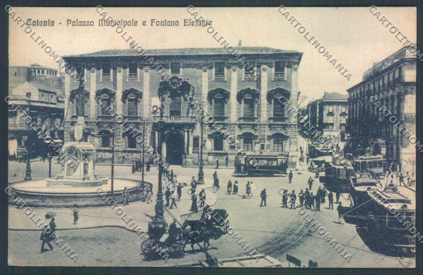 Catania Città Piazza Elefante Tram cartolina ZB9097 – fronte