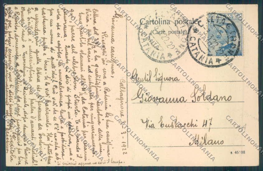 Catania Caltagirone cartolina ZB9106 – retro