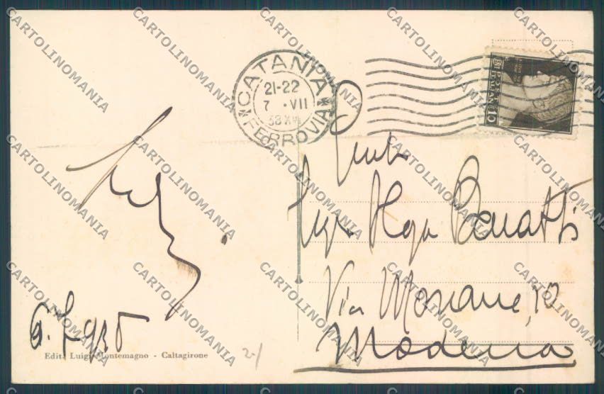 Catania Caltagirone cartolina ZB9108 – retro