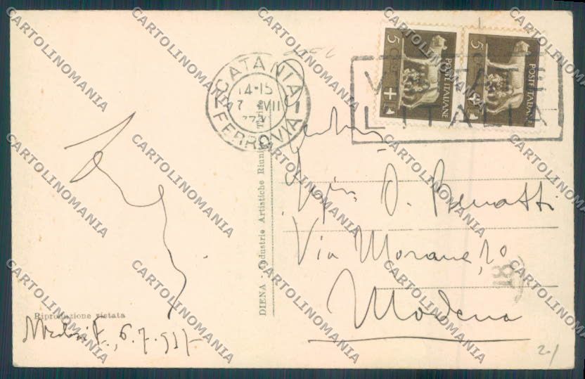 Catania Nicolosi cartolina ZB9125 – retro