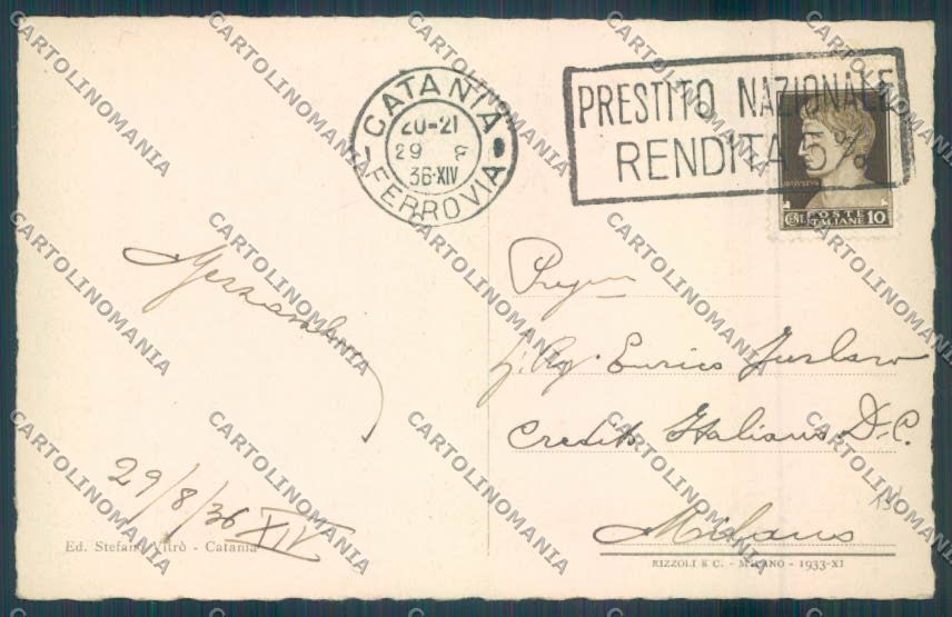 Catania Aci Trezza cartolina ZB9140 – retro