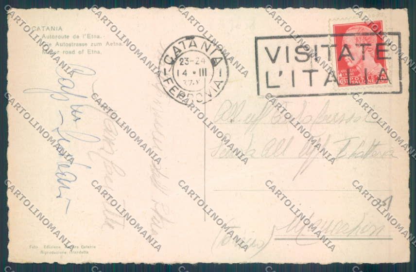 Catania Autostrada Etna PIEGA cartolina ZB9167 – retro