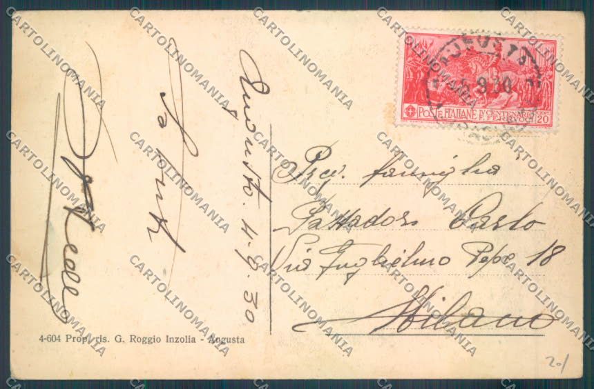 Siracusa Augusta cartolina ZB9196 – retro