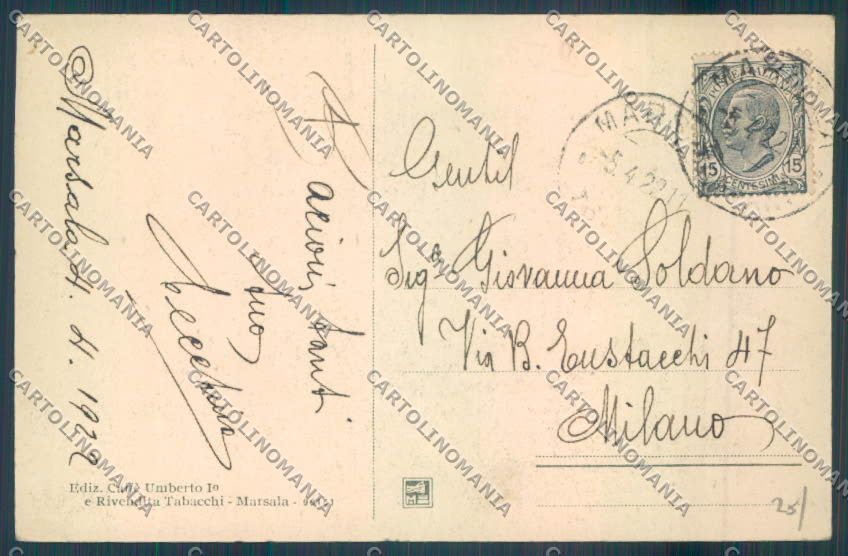 Trapani Marsala cartolina ZB9213 – retro