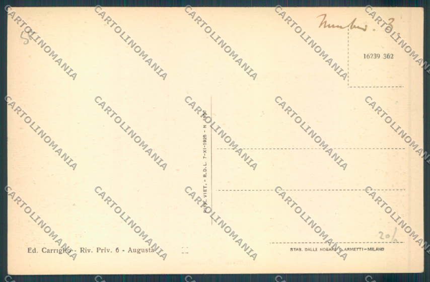 Siracusa Augusta cartolina ZB9261 – retro