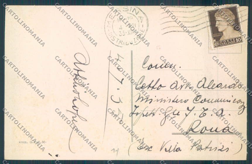 Messina Città cartolina ZB9337 – retro
