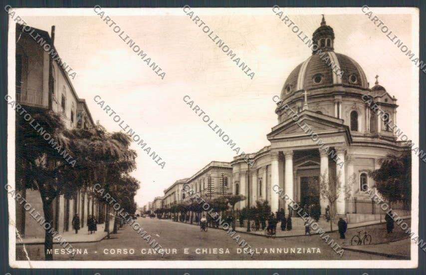 Messina Città Corso Cavour PIEGHE Foto cartolina ZB9373 – fronte