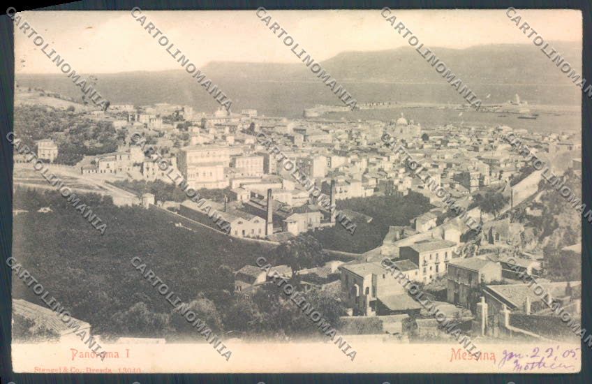 Messina Città PIEGHINE cartolina ZB9388 – fronte