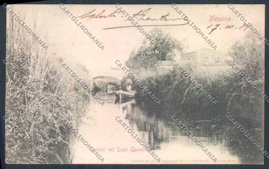 Messina Città Lago Ganzirri PIEGA cartolina ZB9412 – fronte