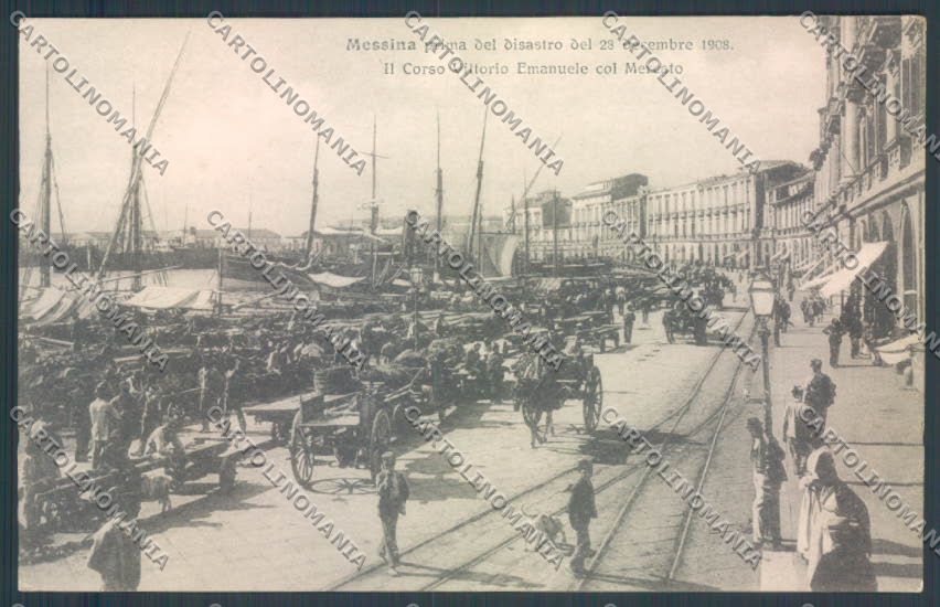 Messina Città Corso Vittorio Emanuele Mercato cartolina ZB9414 – fronte