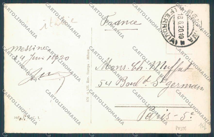 Messina Città Poste cartolina ZB9424 – retro